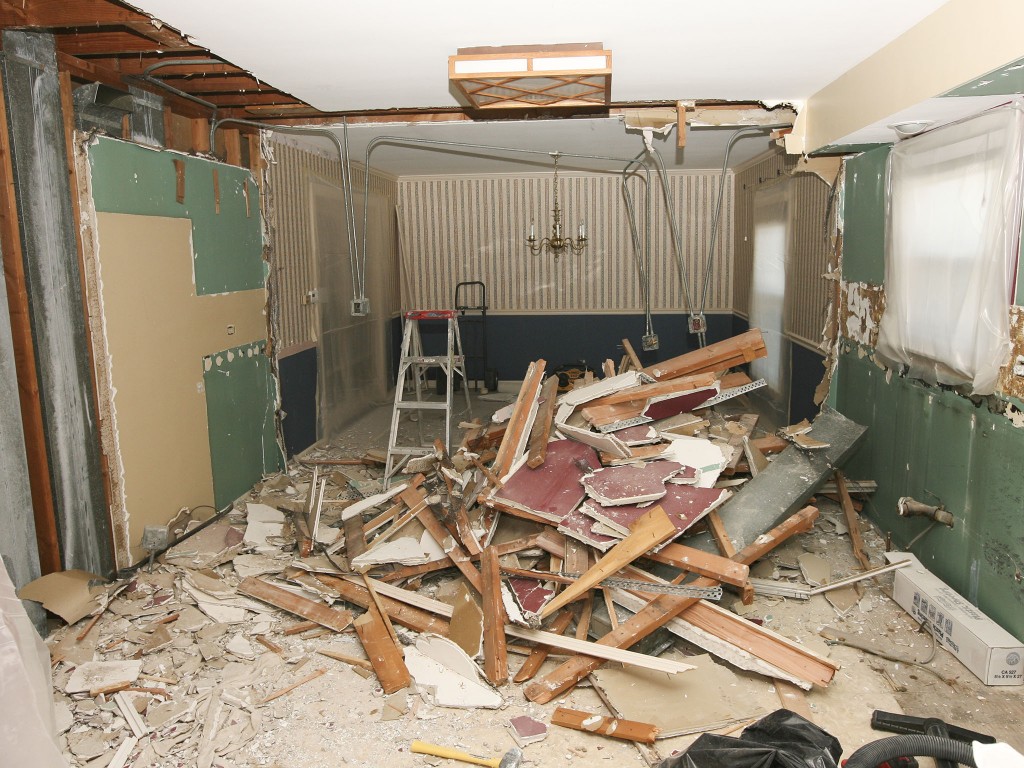 Demolition in full speed - still want to expand kitchen into dining room?